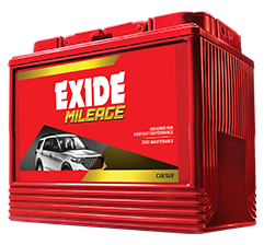 Exide mileage car battery model